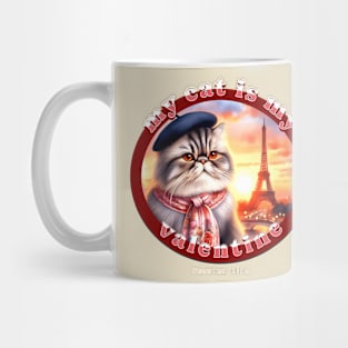 My French Valentine Cat Persian Life 15P Mug